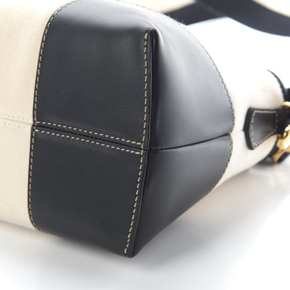 Fendi Canvas Vitello King Logo Embroidered Medium By The Way Boston Bag Grezzo Black 9 of 9