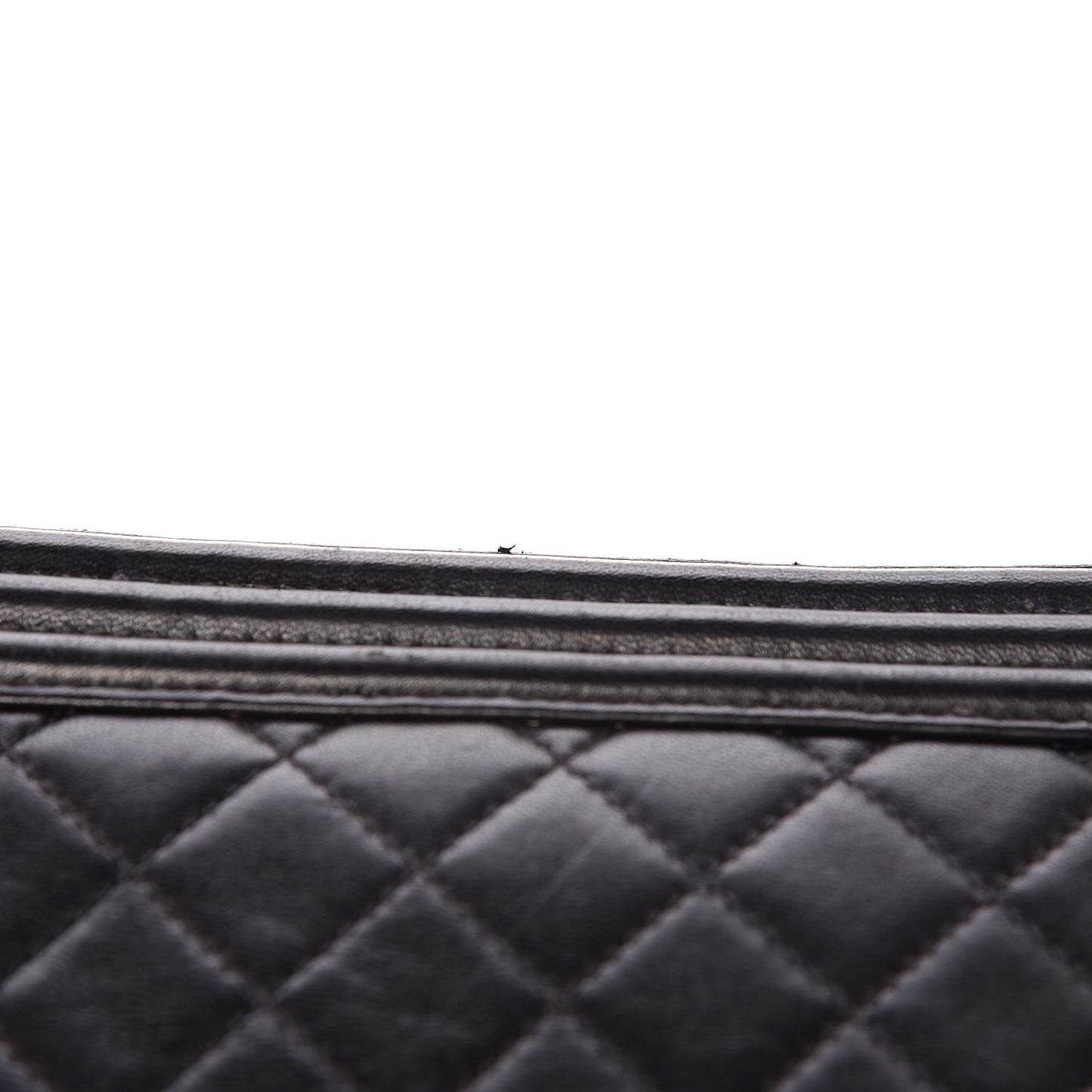 Lambskin Quilted Small Boy Flap Black