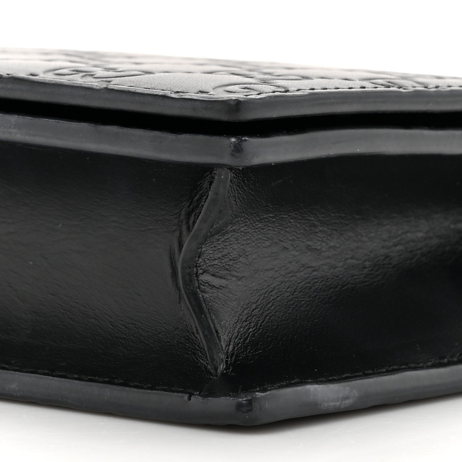 Gucci Guccissima Signature Bowy Chain Wallet Black 8 of 10