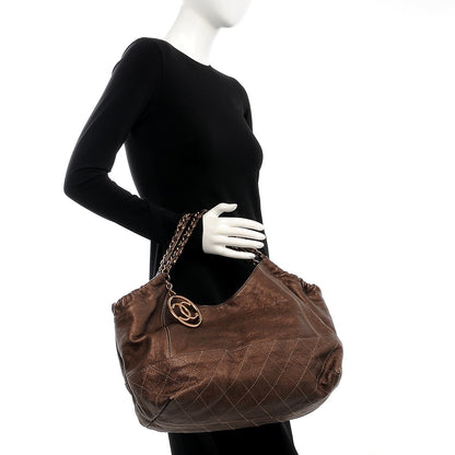 Chanel Metallic Calfskin Baby Coco Cabas Bronze 2 of 8