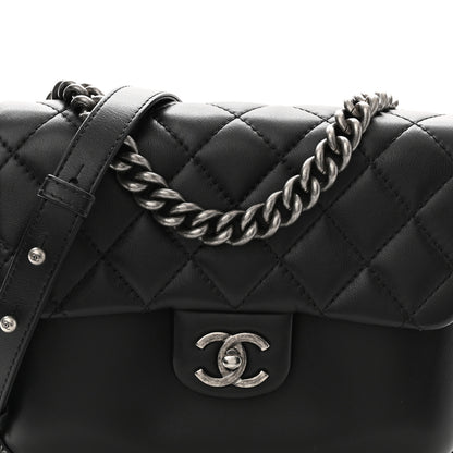Chanel Calfskin Quilted Medium Rock My Shoulder Flap Black 8 of 11