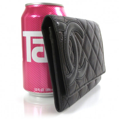 Chanel Calfskin Quilted Cambon Flap Wallet Black 3 of 9