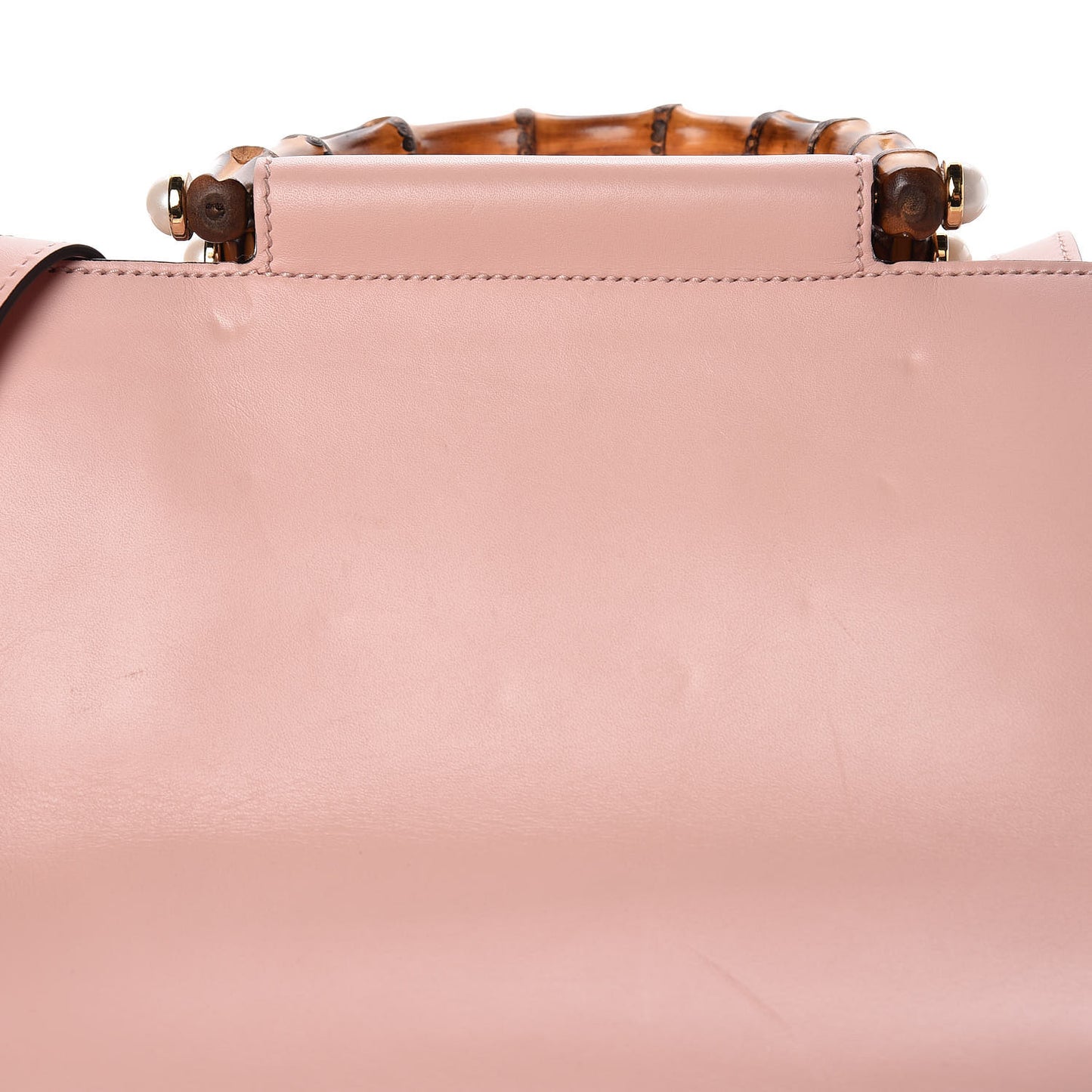 Nappa Bamboo Small Nymphaea Top Handle Bag Perfect Pink
