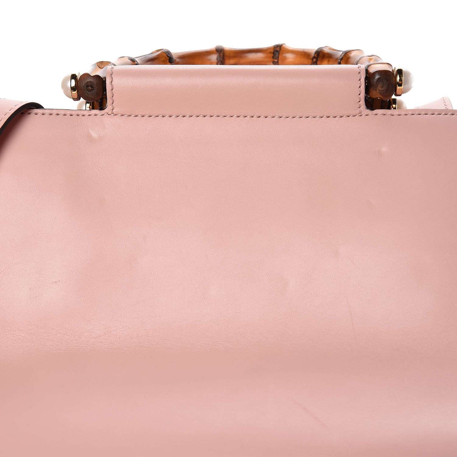 Gucci Nappa Bamboo Small Nymphaea Top Handle Bag Perfect Pink 15 of 19