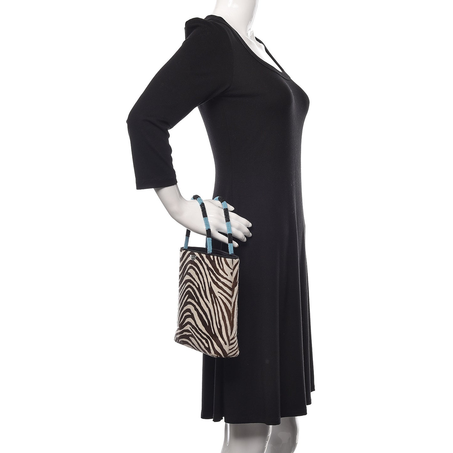 Pony Hair Zebra Print Bag