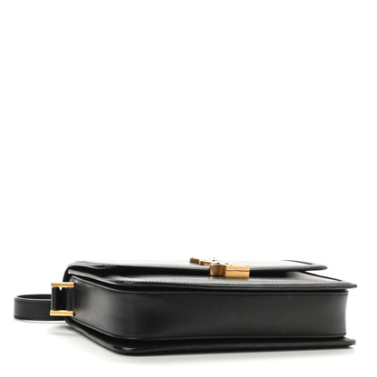 Saint Laurent Box Calfskin Monogram Medium Solferino Satchel Black 4 of 10