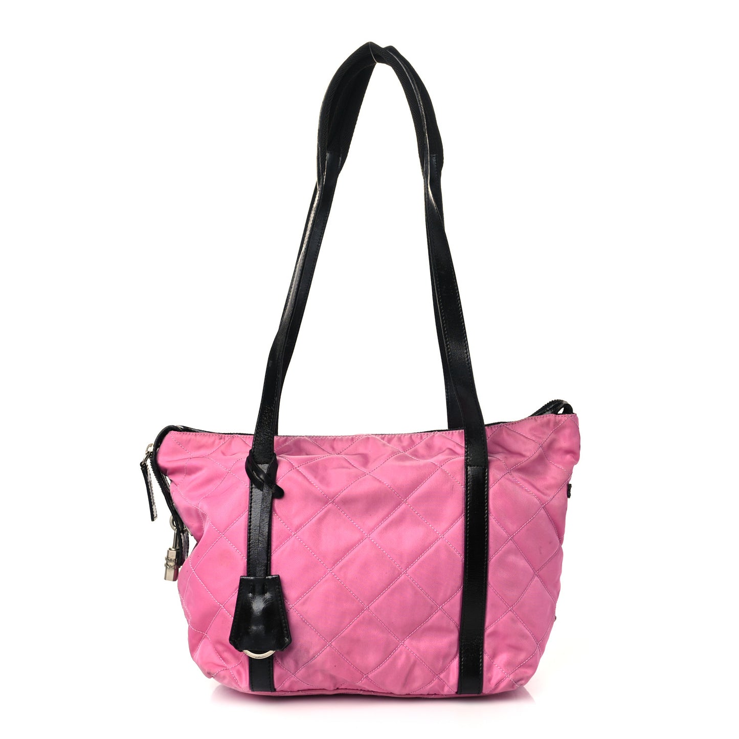 Tessuto Nylon Quilted Shoulder Bag Begonia