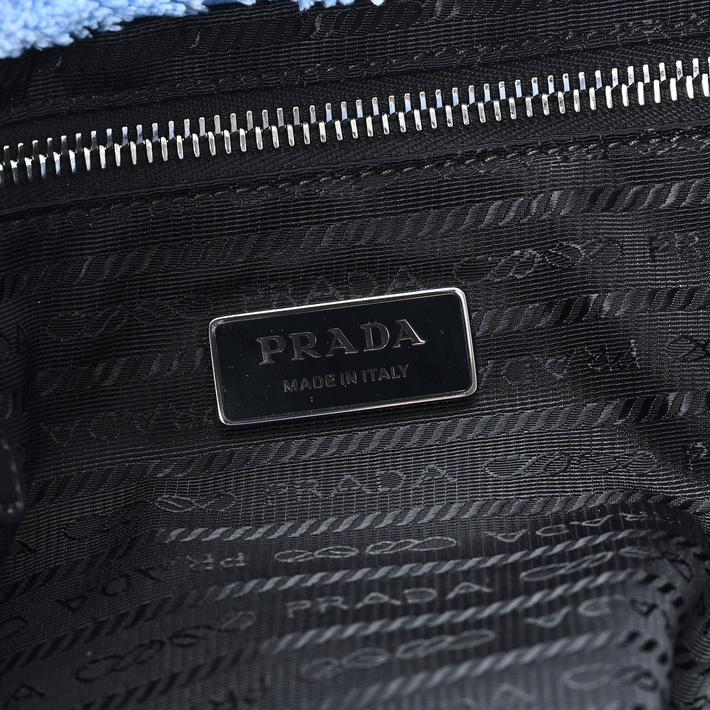 Terry Cloth Tote Bag Celeste Black
