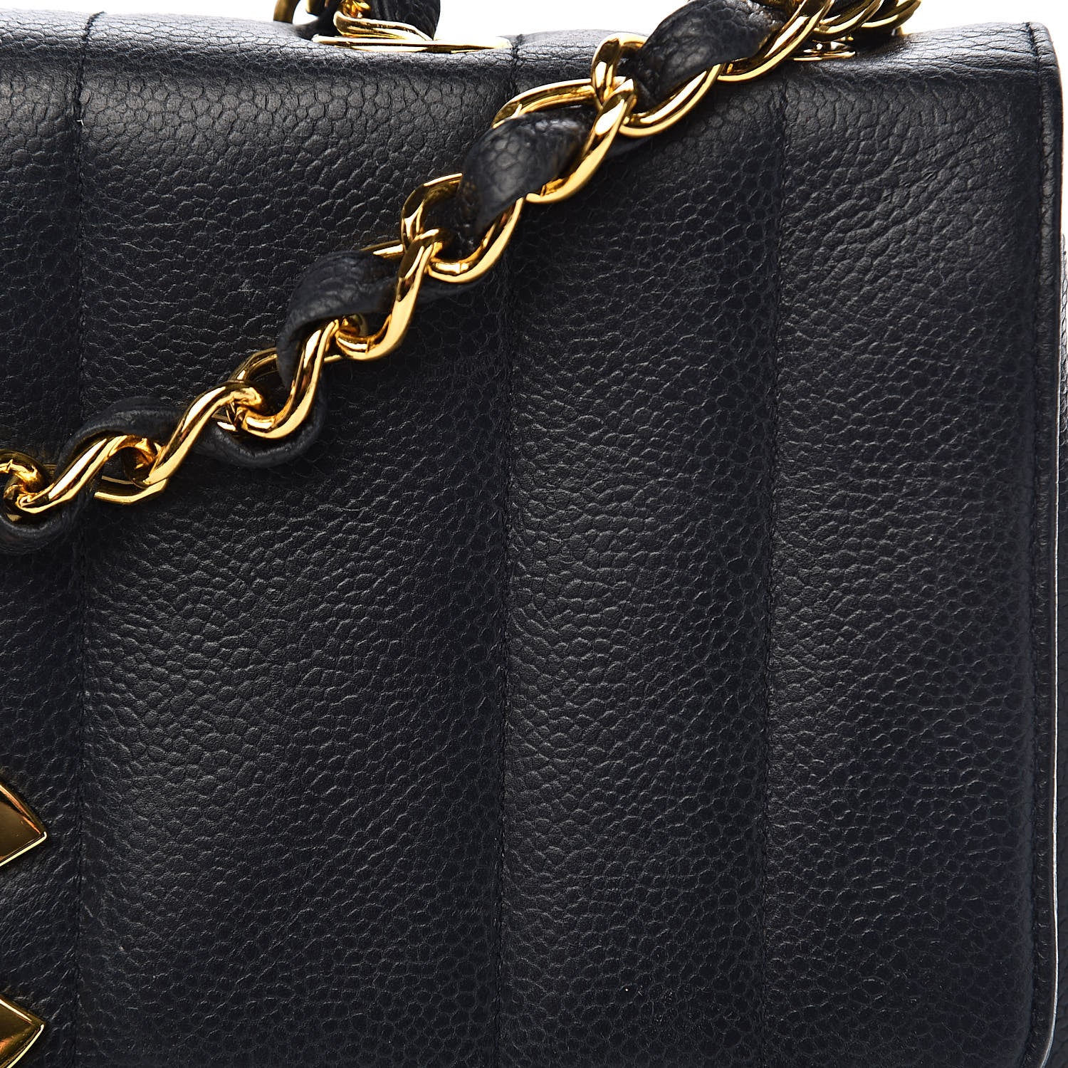 Chanel Caviar Vertical Quilted Jumbo Single Flap Black 19 of 23