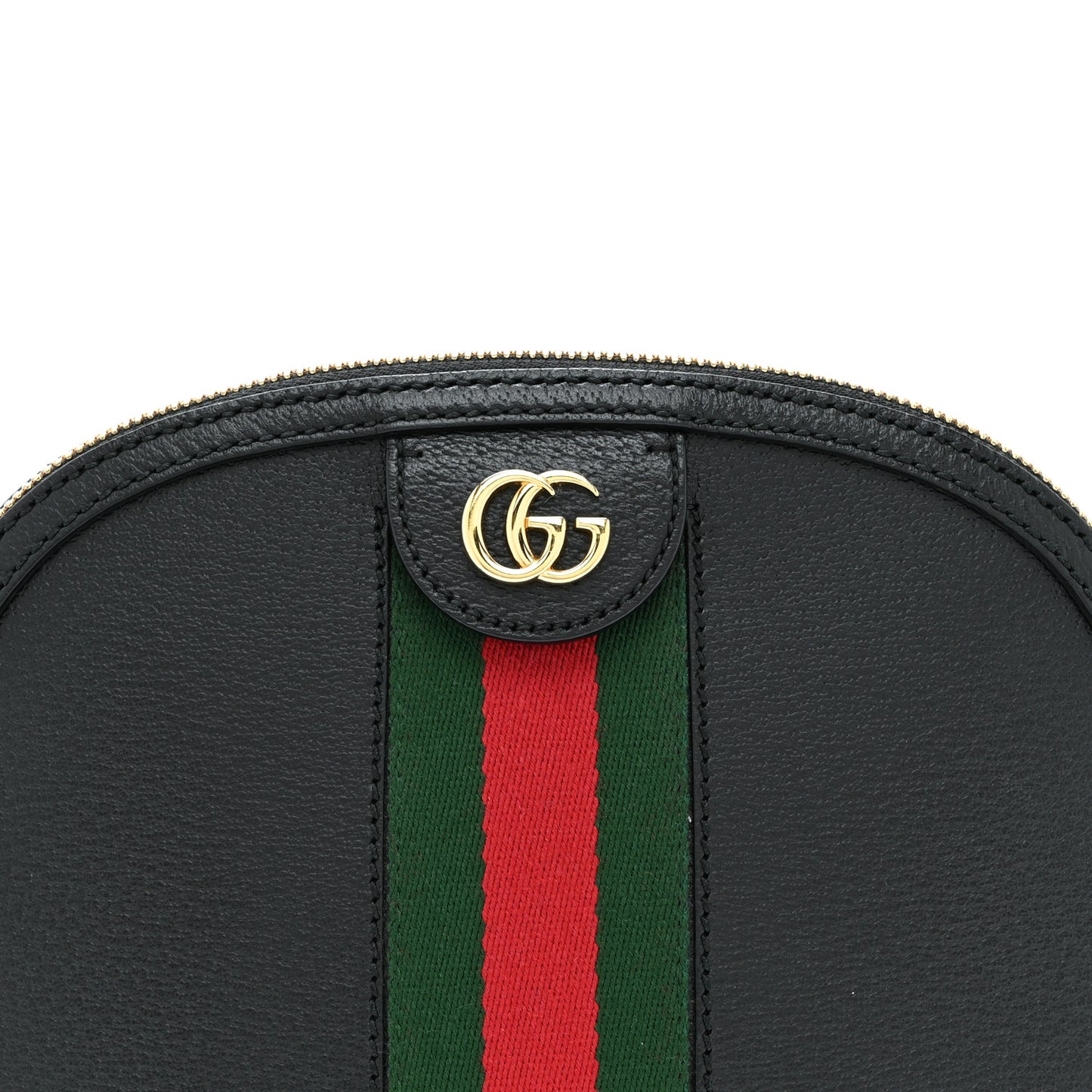 Calfskin GG Web Small Ophidia Dome Shoulder Bag Black