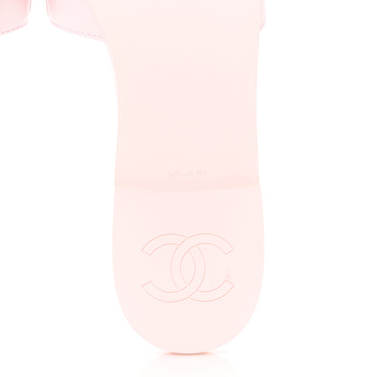 Chanel Lambskin Quilted Turnlock Flat Mules 38.5 Light Pink 7 of 10