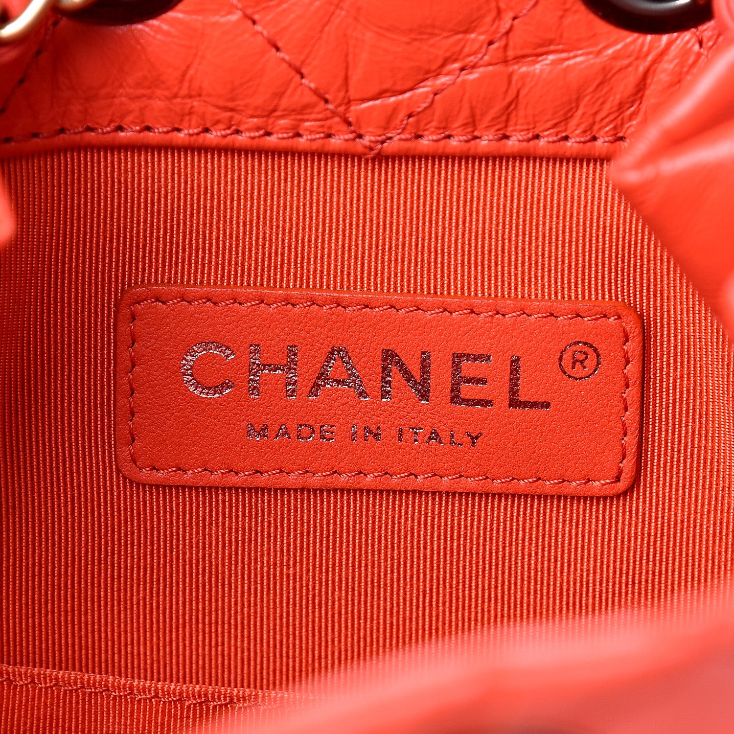 Chanel Aged Calfskin Quilted Small Gabrielle Backpack Orange 5 of 9