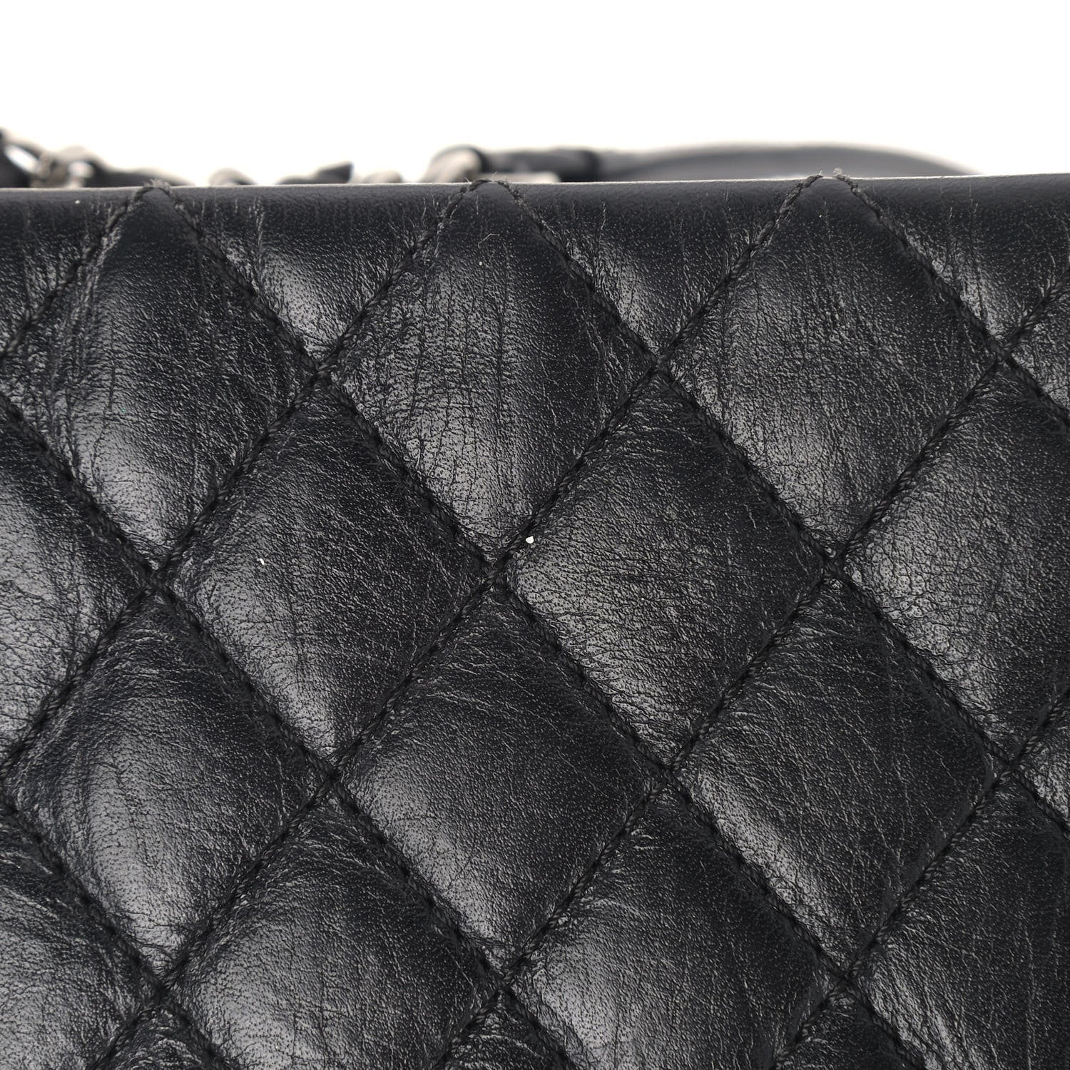Chanel Aged Calfskin Quilted Crossbody Bag Black 11 of 13