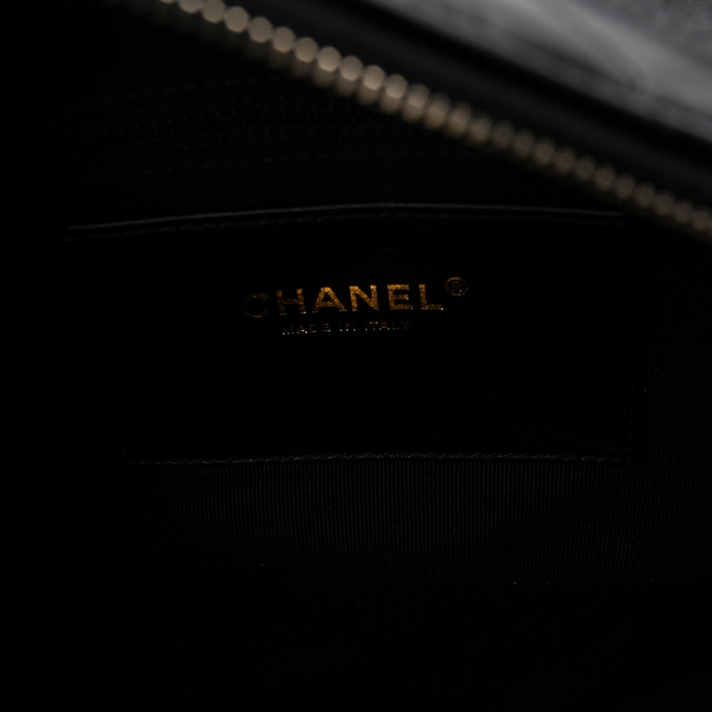 Lambskin Quilted Logo Letter Waist Bag Black