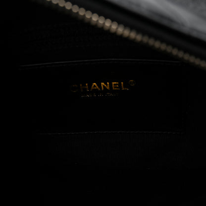 Chanel Lambskin Quilted Logo Letter Waist Bag Black 5 of 10
