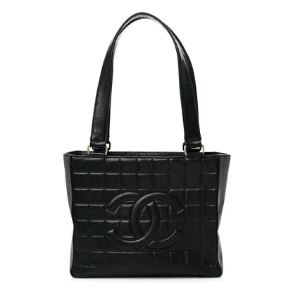 Chanel Lambskin Quilted Chocolate Bar Tote Black 1 of 17