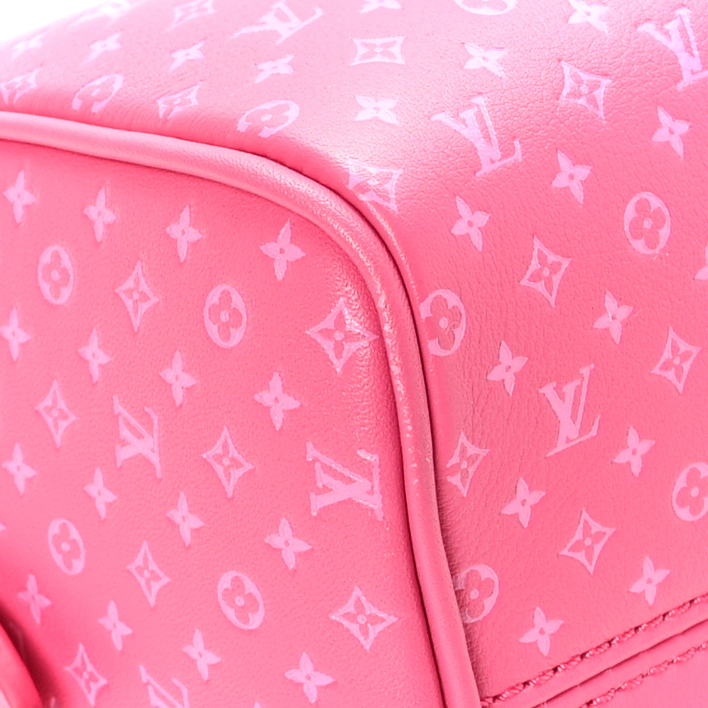 Calfskin Nanogram Embossed Speedy Bandouliere 20 Rose