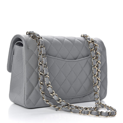 Chanel Caviar Quilted Small Double Flap Grey 3 of 11