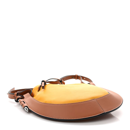 Loewe Nappa Colorblock Horseshoe Bag Yellow Tan 4 of 8