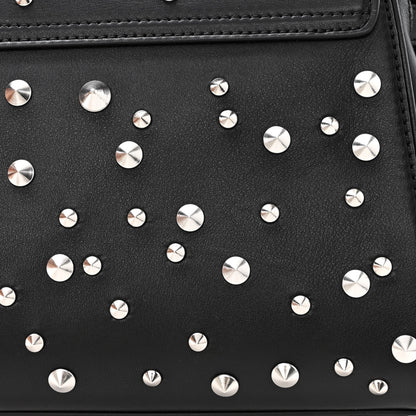 Versace Grained Calfskin Spiked Small La Medusa Top Handle Bag Black 12 of 13