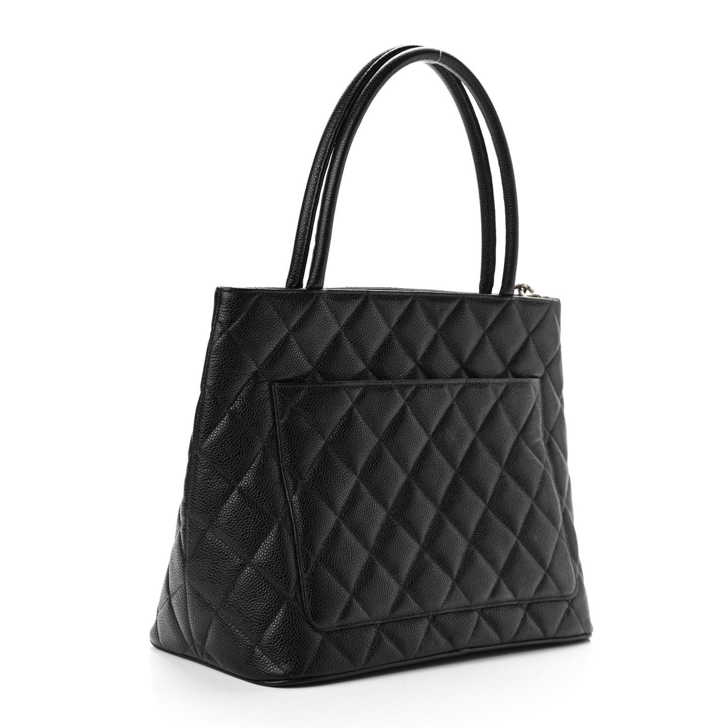 Caviar Quilted Medallion Tote Black