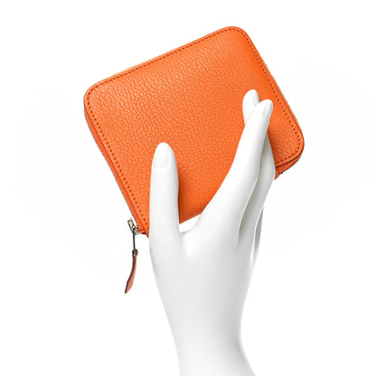 Hermes Chevre Mysore Compact Azap Wallet Orange 2 of 9