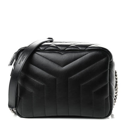 Saint Laurent Calfskin Y Quilted Monogram Small Loulou Bowling Bag Black 1 of 4