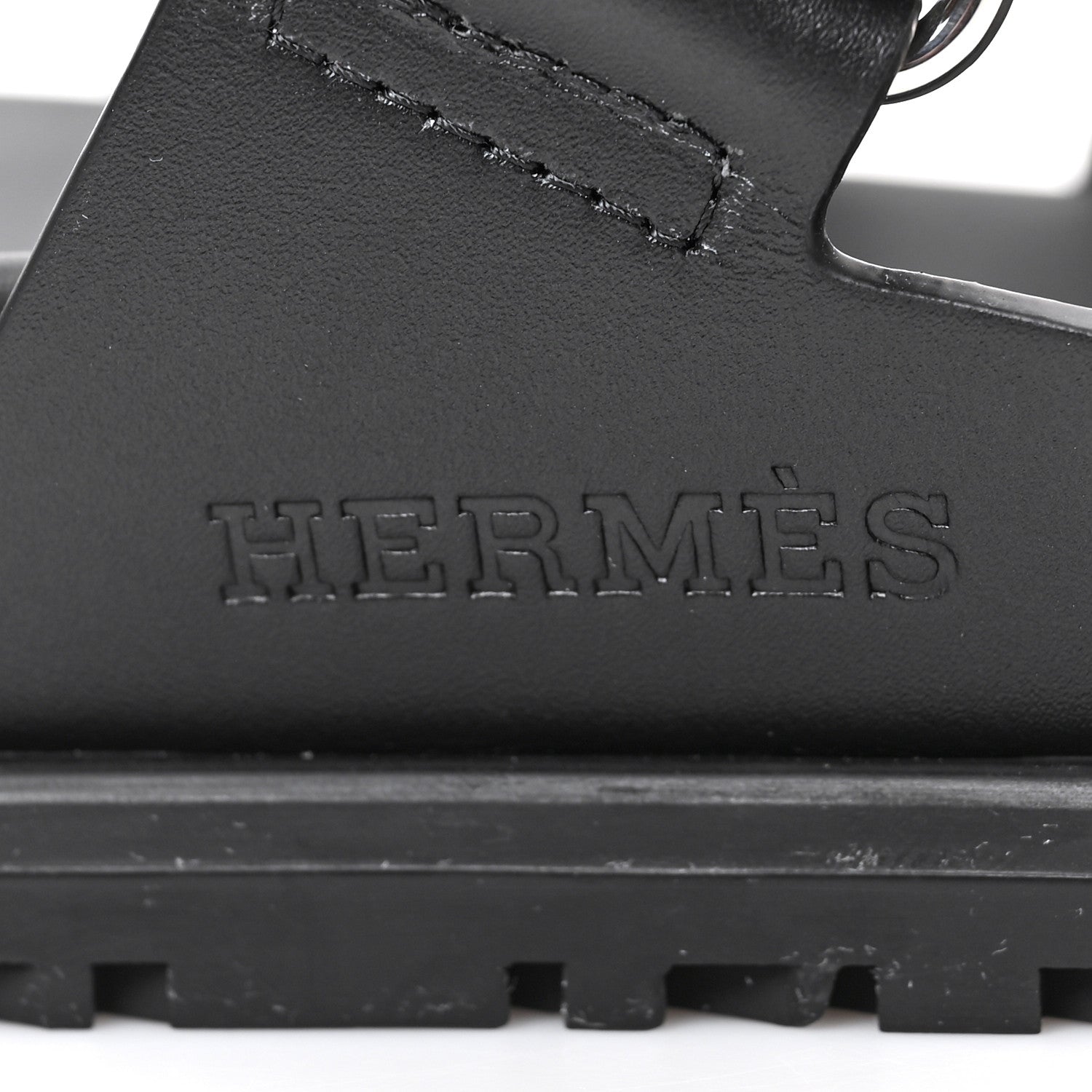Hermes Calfskin Womens Chypre Sandals 36 Black 6 of 9