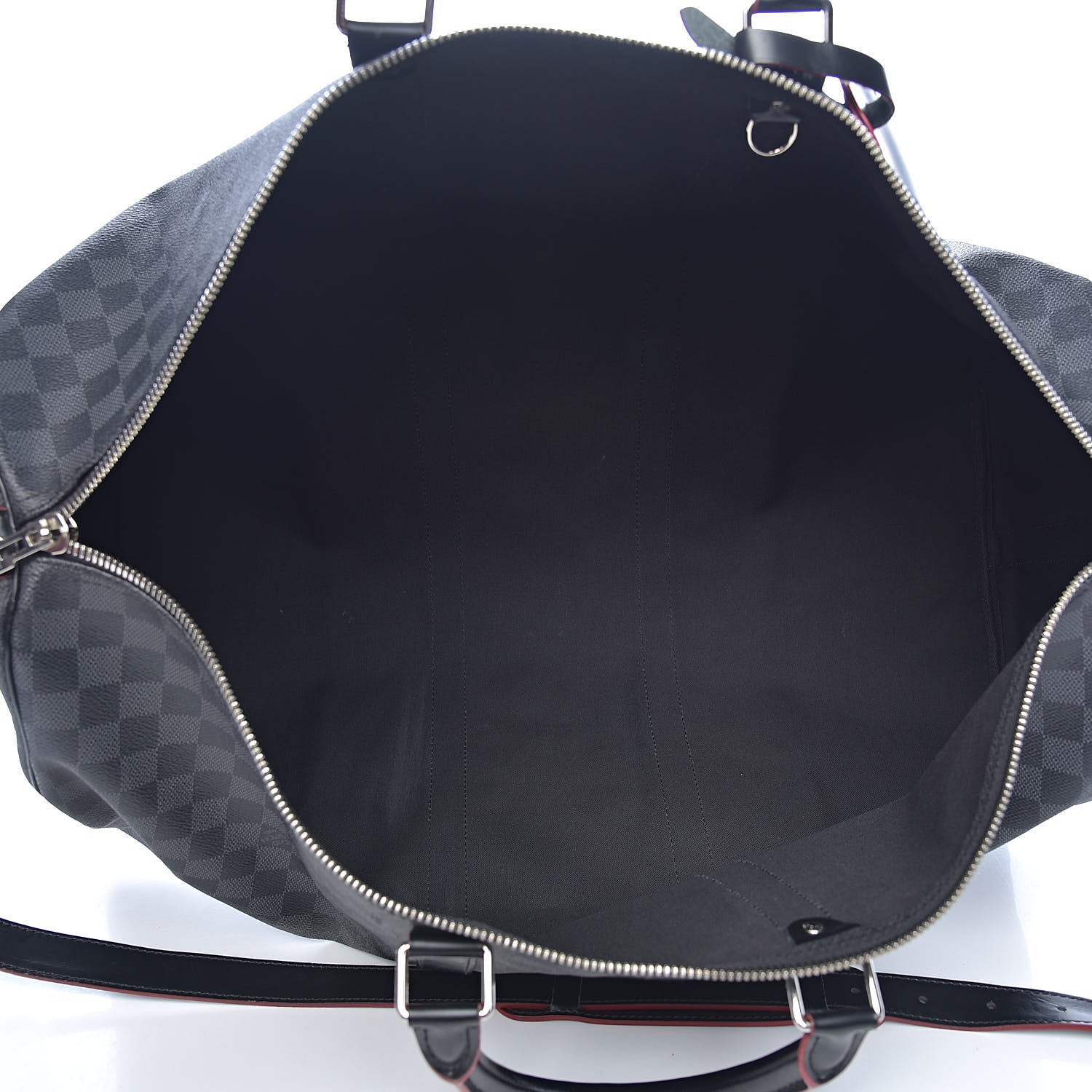 Louis Vuitton Damier Graphite Keepall Bandouliere 55 Rouge 5 of 21