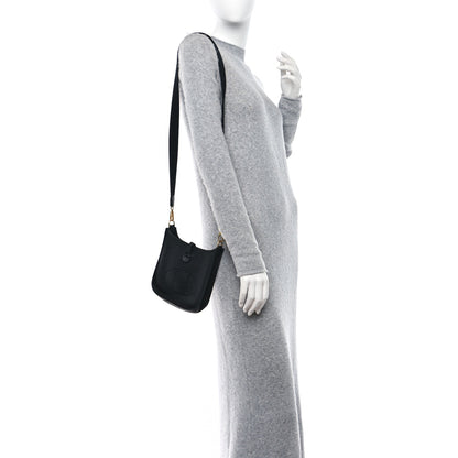 Hermes Taurillon Clemence Evelyne TPM Black 2 of 9