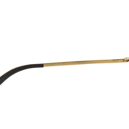 Louis Vuitton Metal Monogram Grease Sunglasses Z1172W Gold 5 of 9
