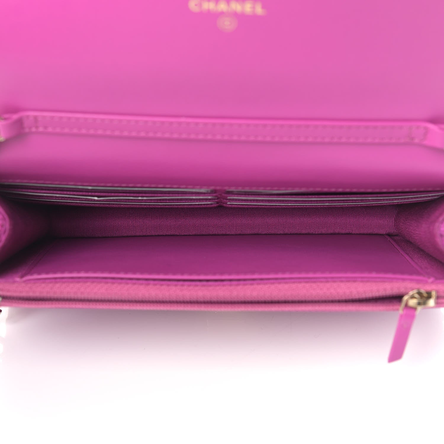 Chanel Tweed Quilted Reissue Wallet On Chain WOC Magenta 4 of 10