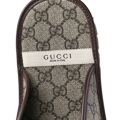 Gucci GG Supreme Monogram Granada Kid Mens Horsebit Lug Sole Mules 9 Beige Ebony New Acero 7 of 9