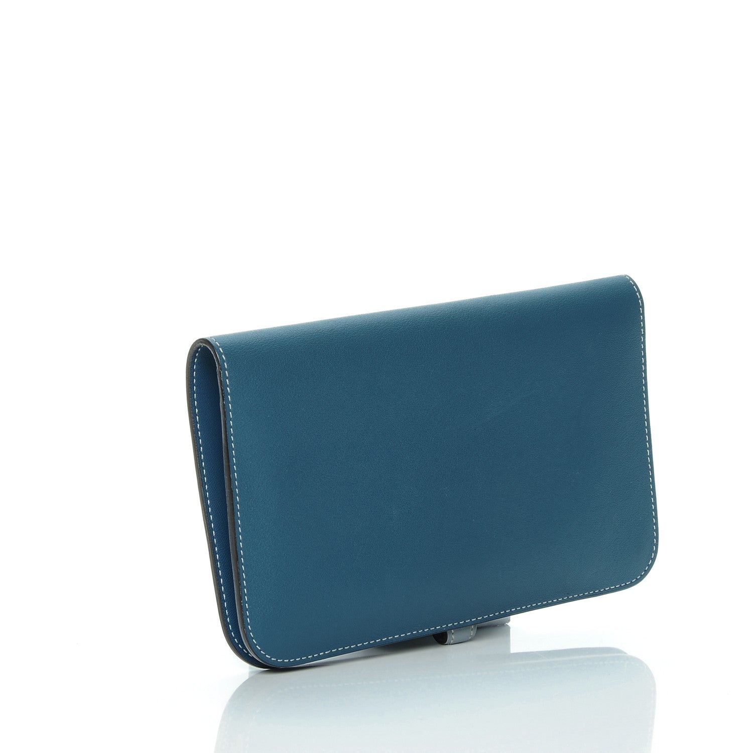 Hermes Swift Dogon Combined Wallet Bleu De Galice and Bleu Lin 3 of 7