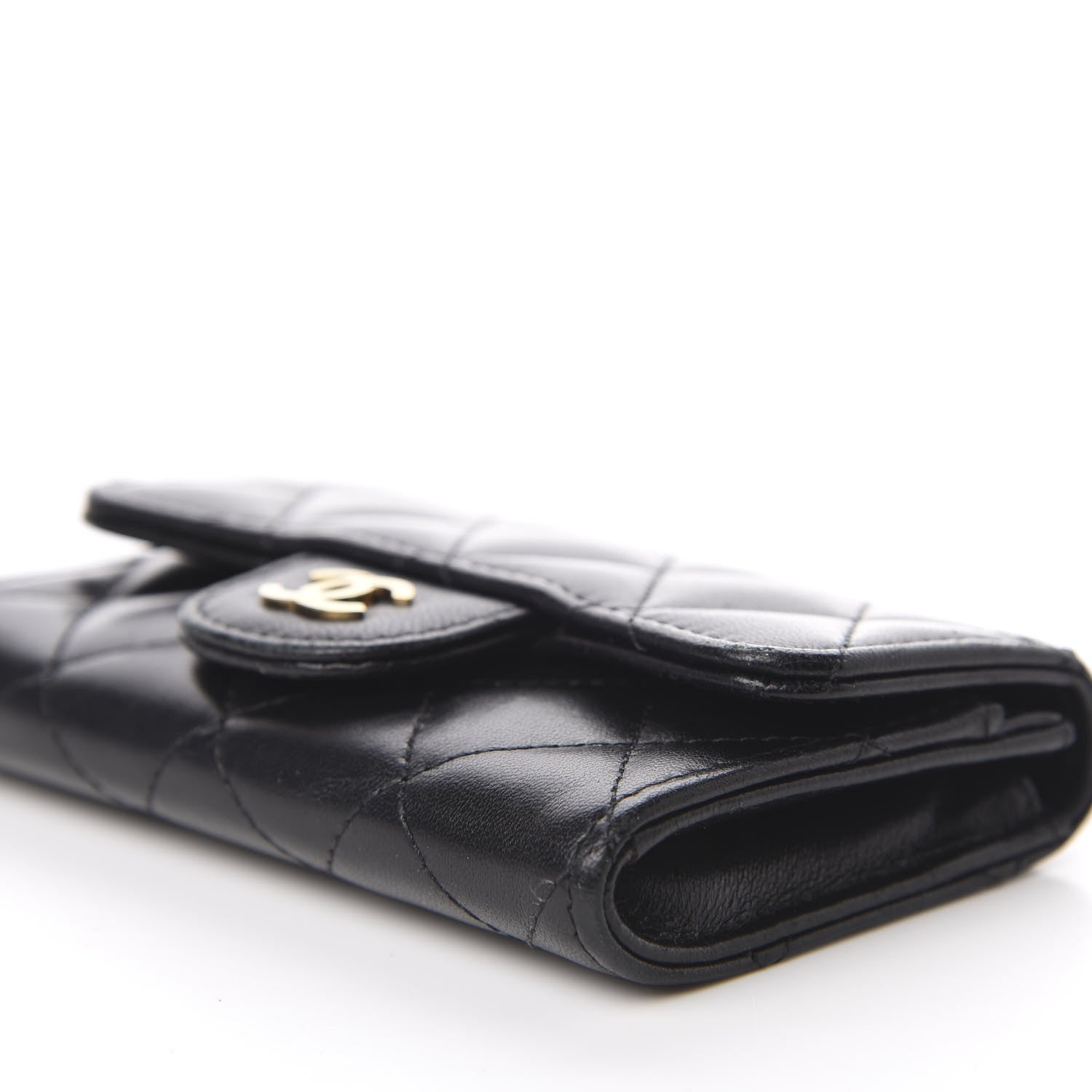 Chanel Lambskin Quilted Flap Card Holder Black 7 of 10