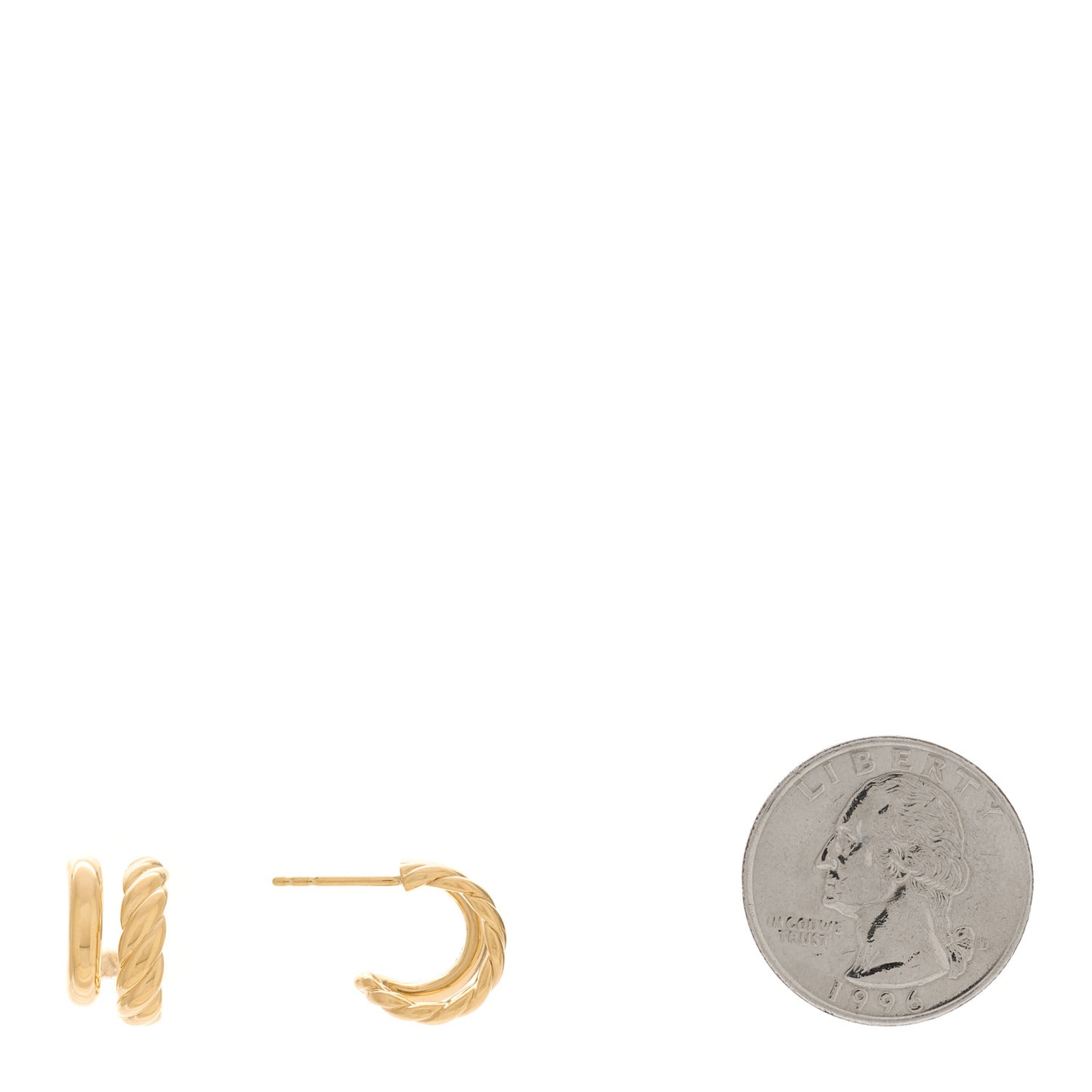 18K Yellow Gold Mercer Double Huggie Hoop Earrings