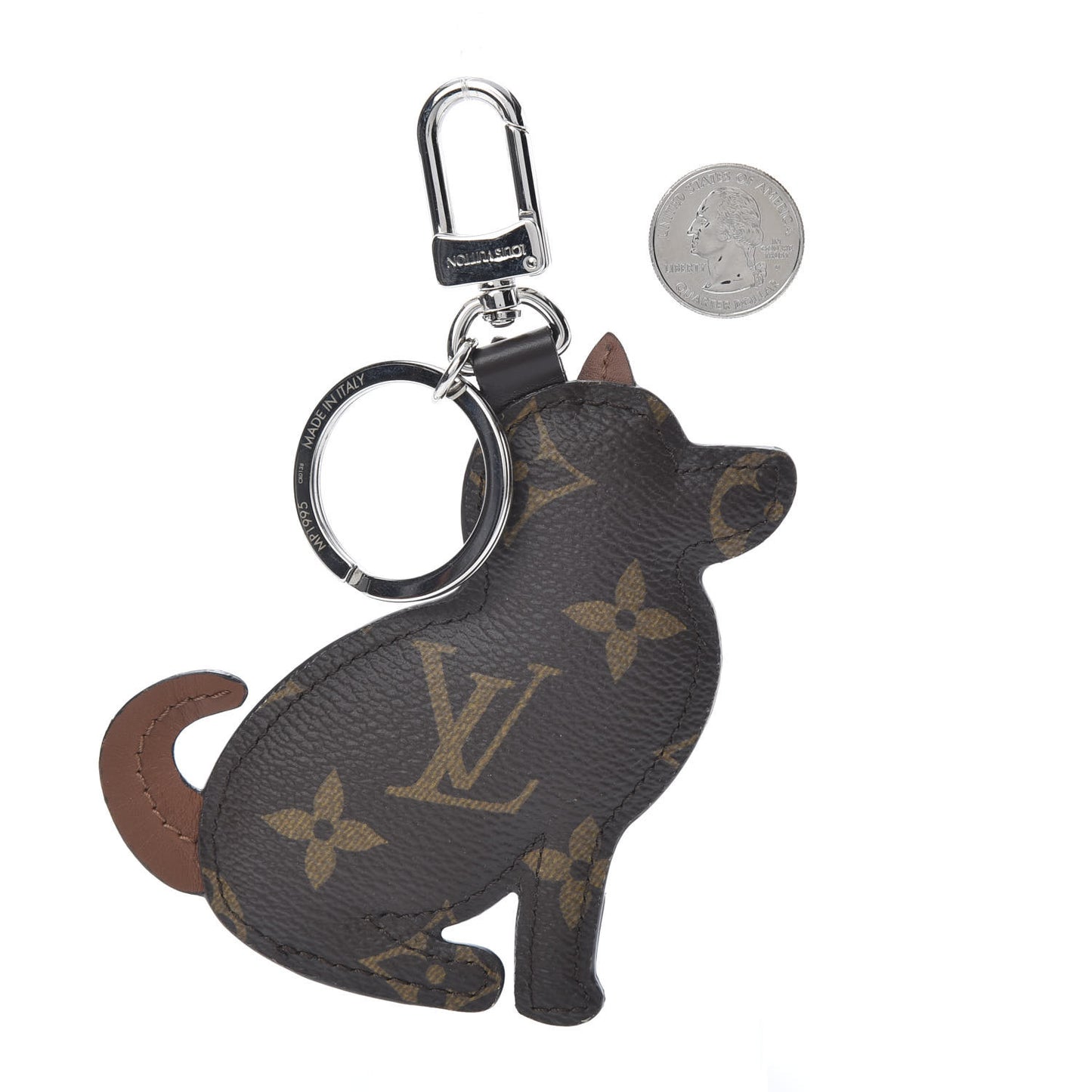 Monogram Dog Bag Charm Key Holder