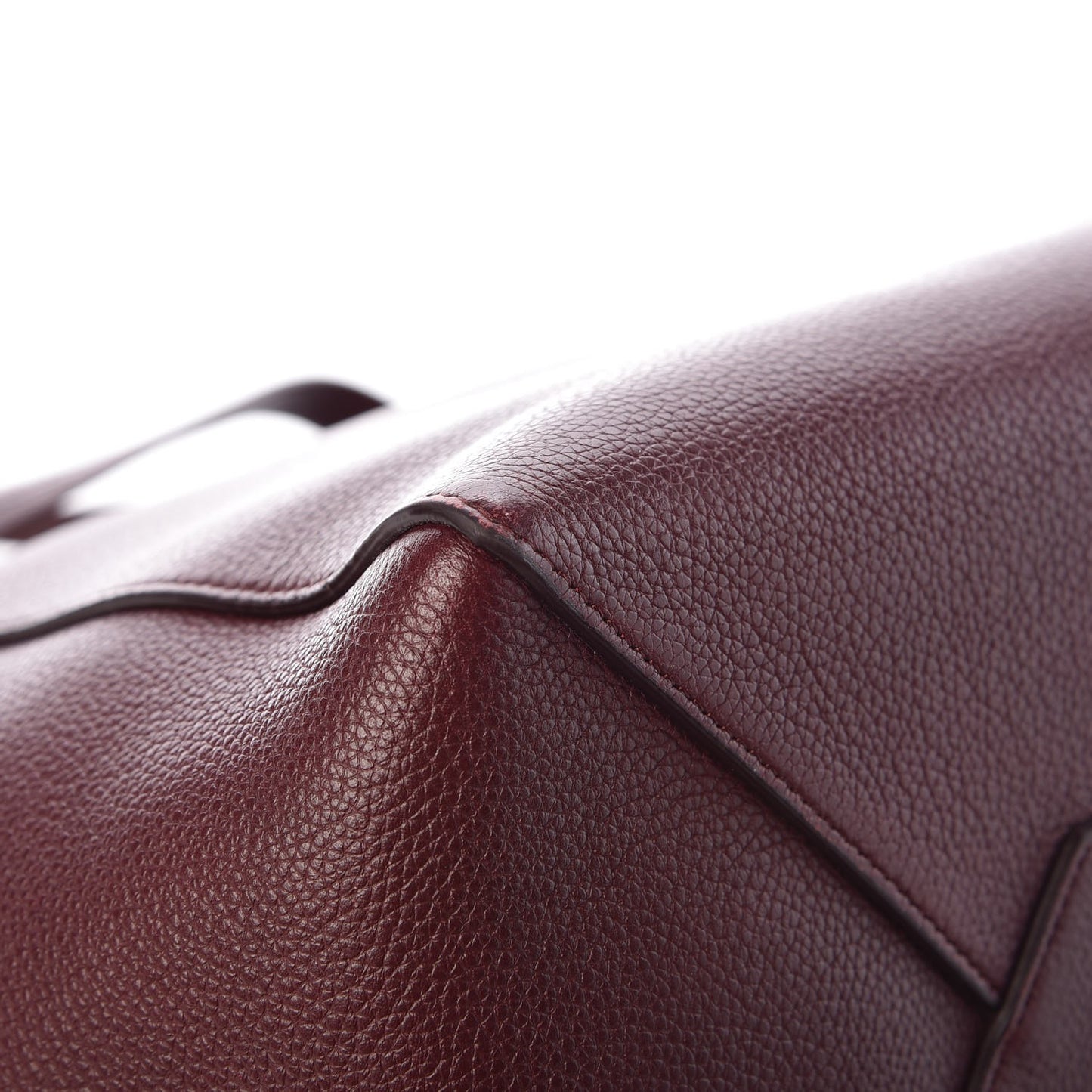 Soft Grained Calfskin Small Belt Cabas Phantom Burgundy