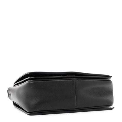 Celine Shiny Smooth Calfskin Medium Frame Shoulder Bag Black Navy 4 of 15