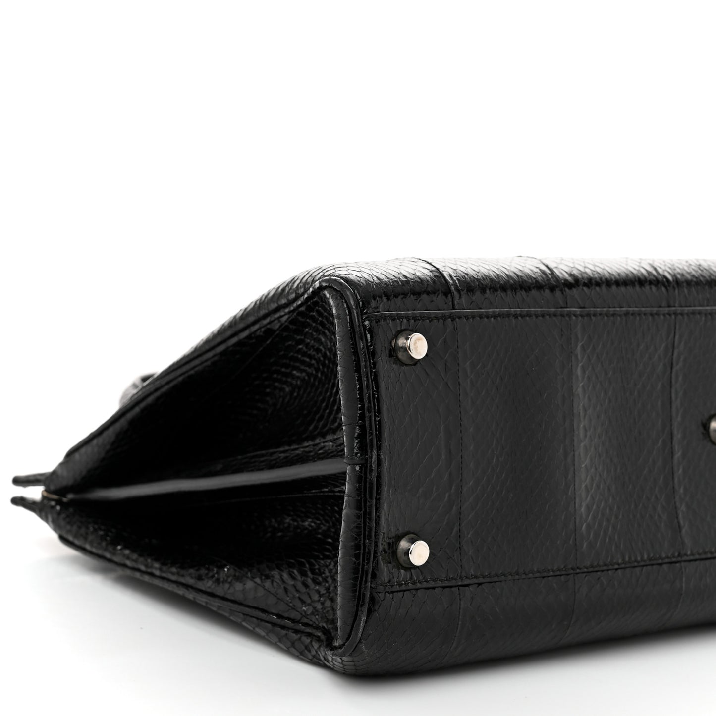 Elaphe Medium Zumi Top Handle Bag Black