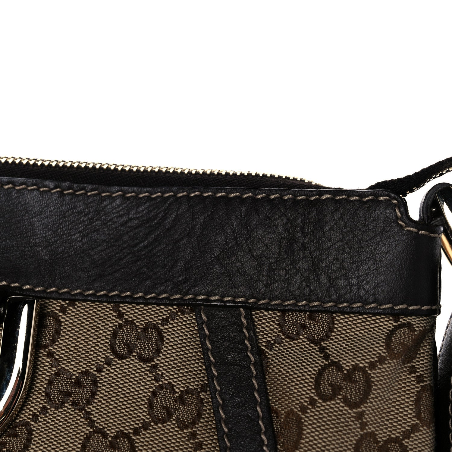 Gucci Monogram Small D Gold Ring Messenger Dark Brown 10 of 11