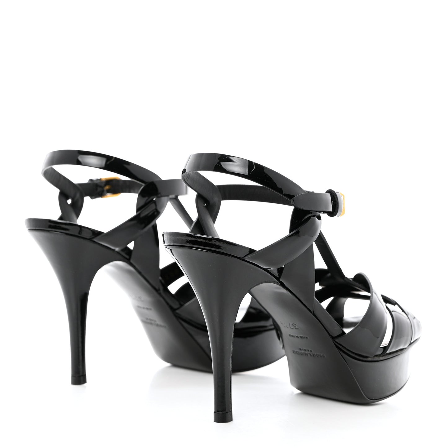 Calfskin Tribute 75 Platform Sandals 37.5 Black
