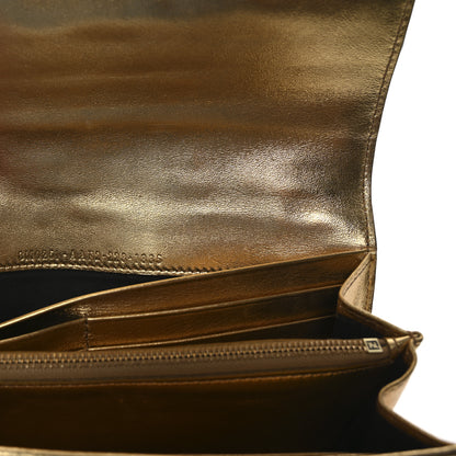 Fendi Vitello Catalan Mirror FF 1974 Embossed Continental Wallet Gold 7 of 7