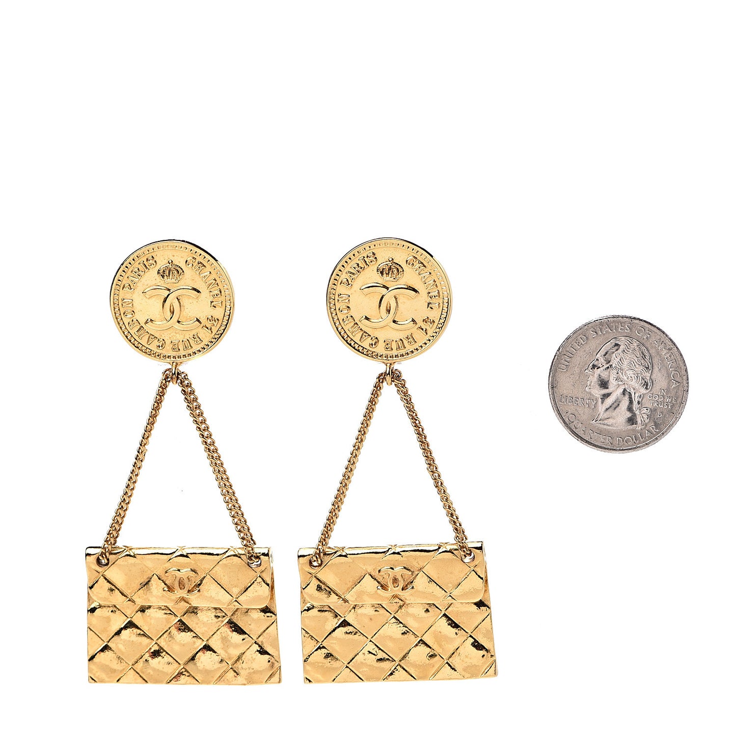 2.55 Flap Clip On Earrings Gold