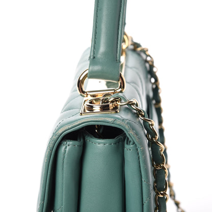 Chanel Lambskin Quilted Small Trendy CC Flap Dual Handle Bag Light Green 9 of 19