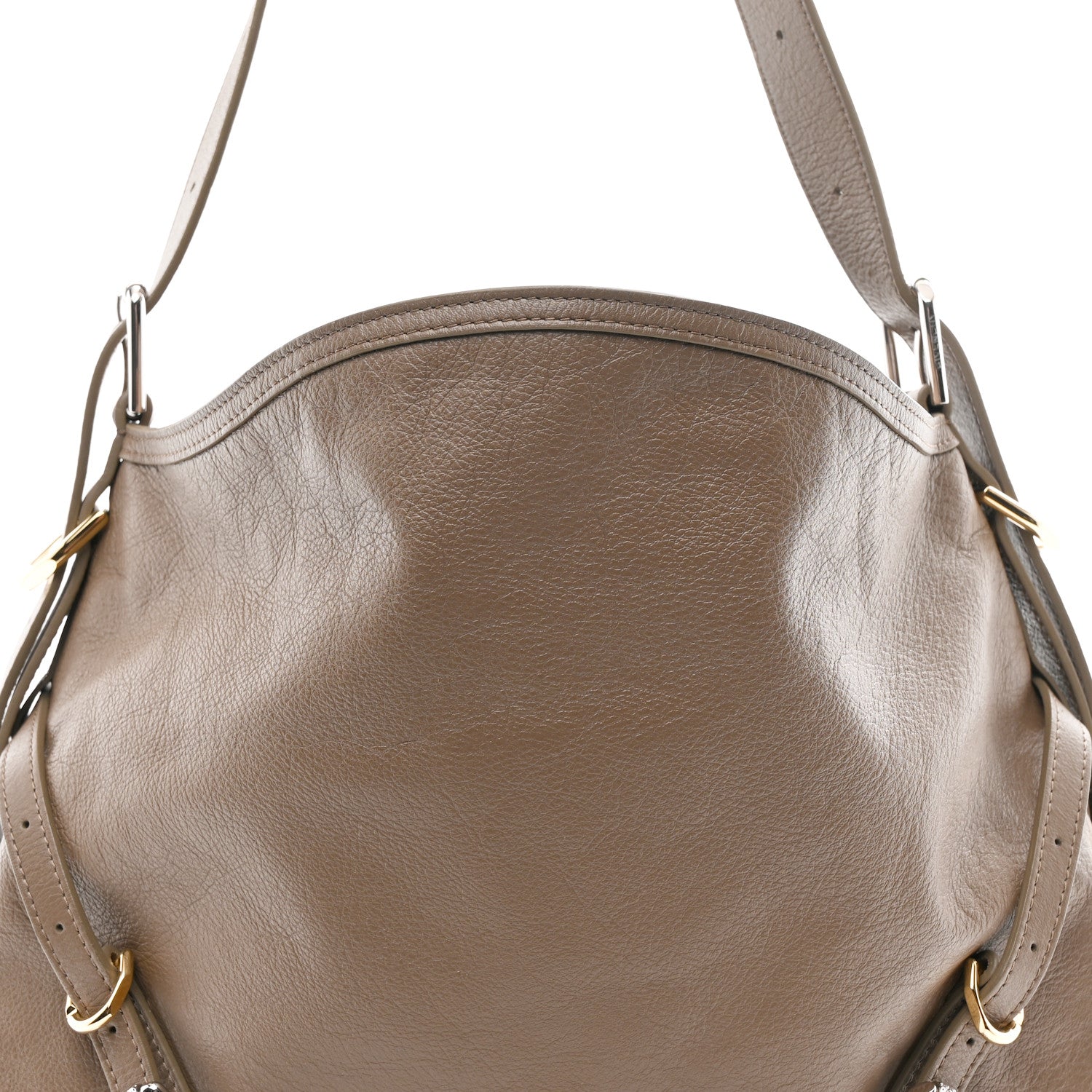 Givenchy Tumbled Calfskin Medium Voyou Bag Taupe 8 of 10