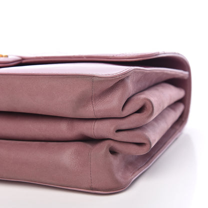 Chanel Calfskin Quilted Straight Lined Flap Purple 7 of 13