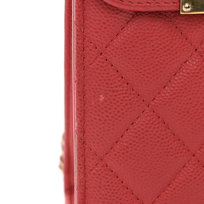 Chanel Caviar Quilted Golden Class Phone Holder Red 11 of 12
