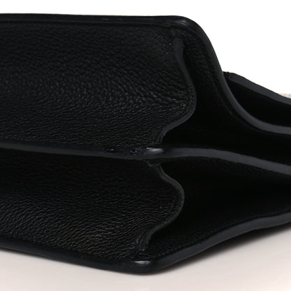 Saint Laurent Grained Calfskin Medium Monogram Sunset Crossbody Black 9 of 9