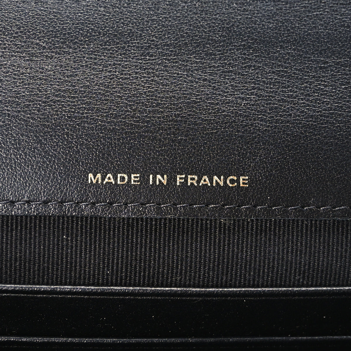 Shiny Caviar Quilted Flap Charm Wallet On Chain WOC Black